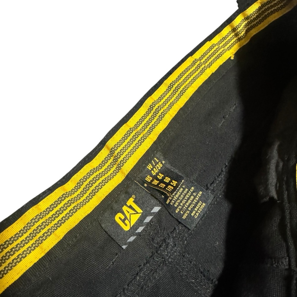 CAT Caterpillar Work Pants Black Cargo Utility Tool Holders Gorpcore Size 44x36 - Picture 6 of 6